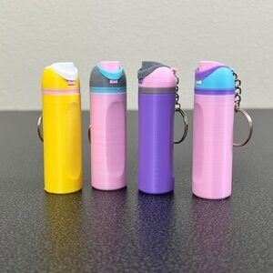 Set of 4 Owala Bottle Keychains Cute & Practical